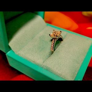 Princess Cut Moissanite Channel Set Engagement Ring